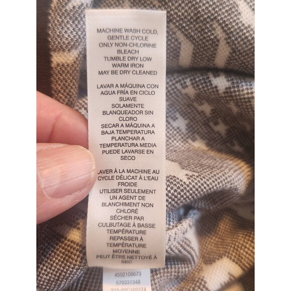 Chicos 2(12)Multicolor Mixed Animal Print 3/4‎ Sleeve Tunic Sweater Lightweight - Picture 7 of 9